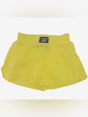 Lulu Mac Youth 1000 Neon Yellow Athletic Shorts